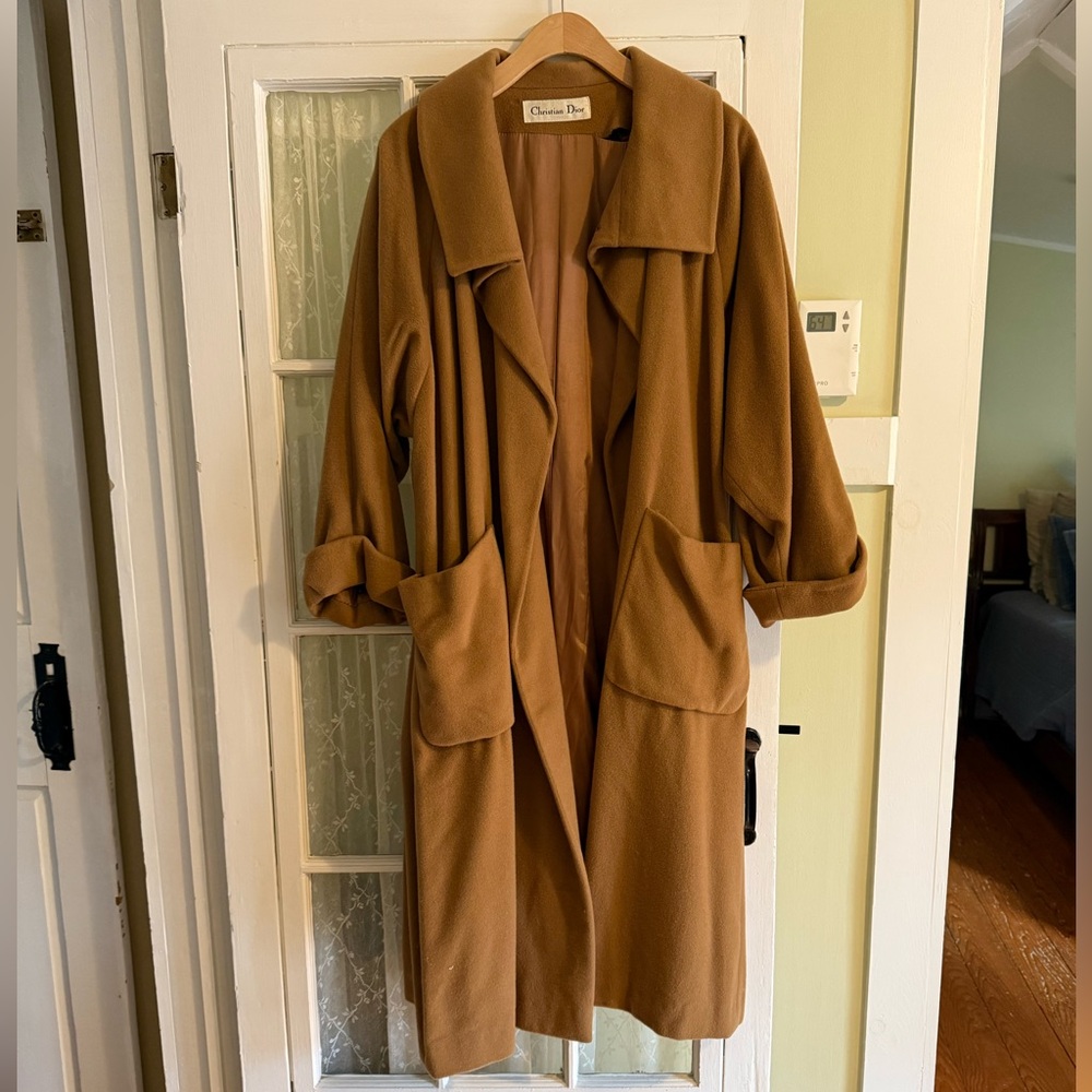 Christian Dior Tan Lambswool Coat
